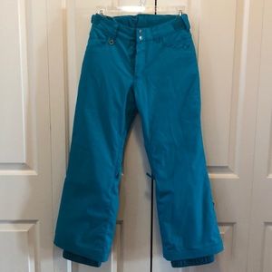 Girls Roxy Ski/Snow pants - Aqua blue - size 10/12